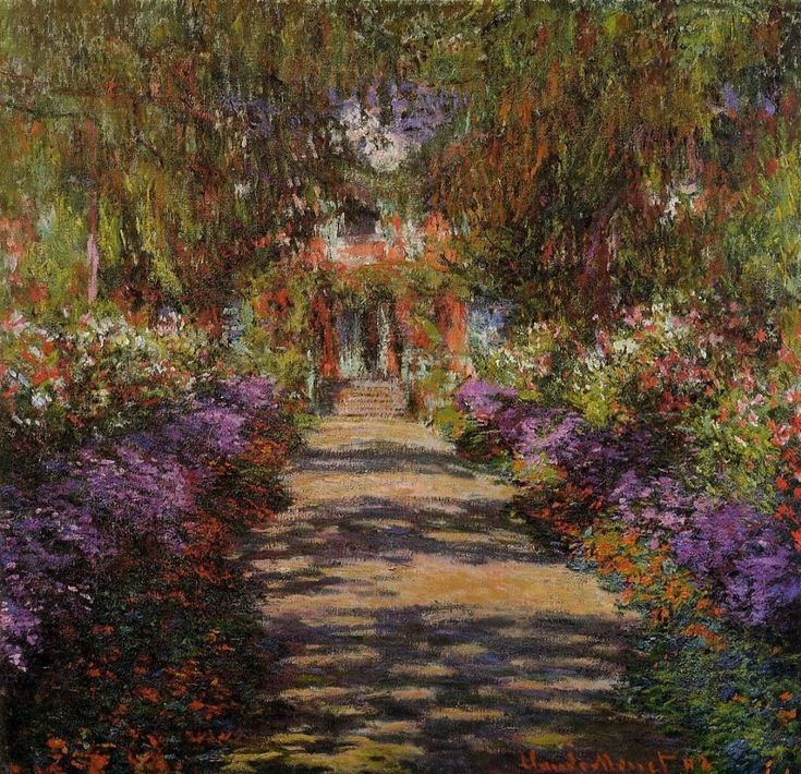 Monets garden schilderij